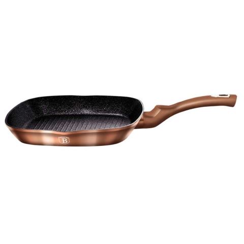 PATELNIA GRANITOWA GRILLOWA 28 cm BERLINGER HAUS ROSE GOLD BH-1521