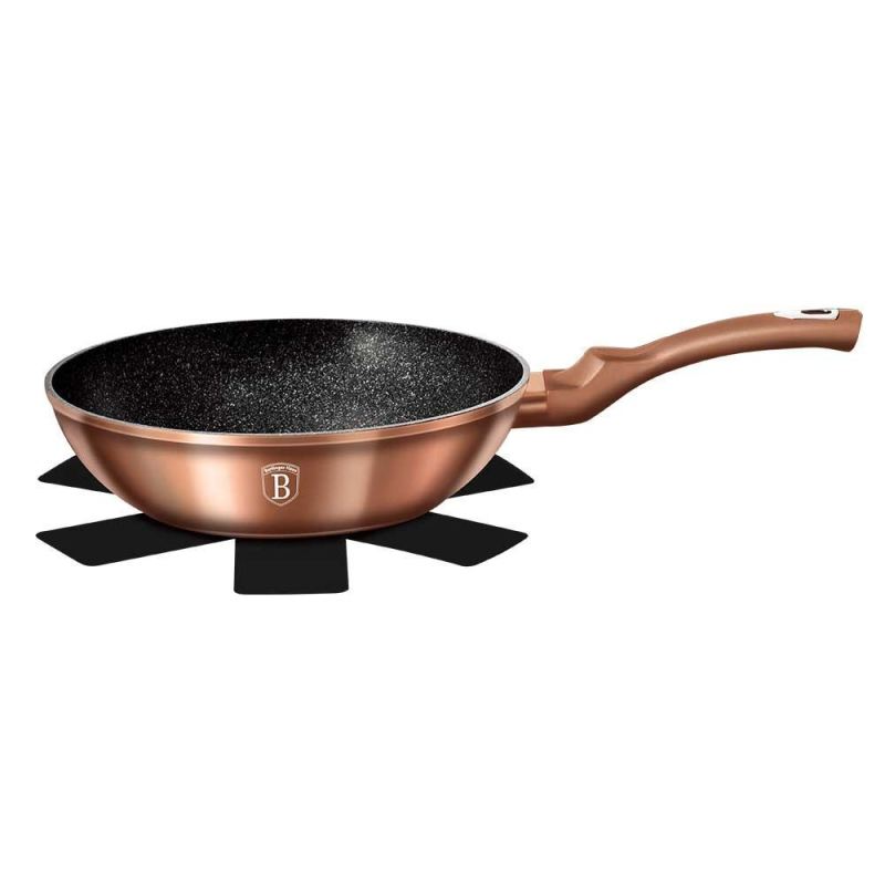 PATELNIA GRANITOWA WOK 28cm BERLINGER HAUS ROSE GOLD BH-1512 - obrazek 2