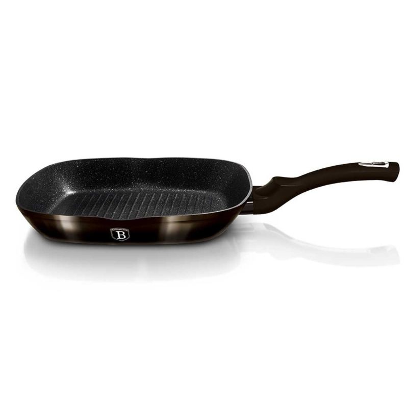 PATELNIA GRILLOWA 28cm BERLINGER HAUS BH-6611 SHINY BLACK - obrazek 3