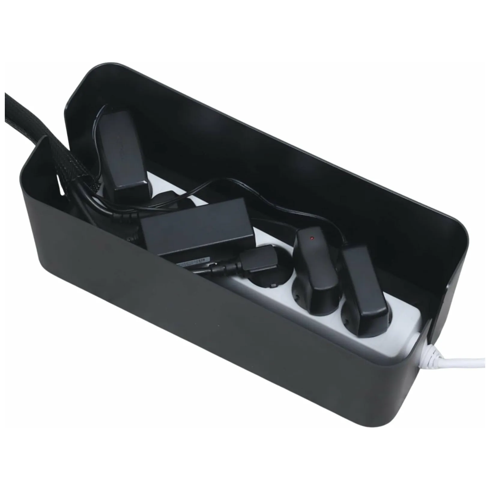 AG381H Organizer na kable listwy czarny - obrazek 4