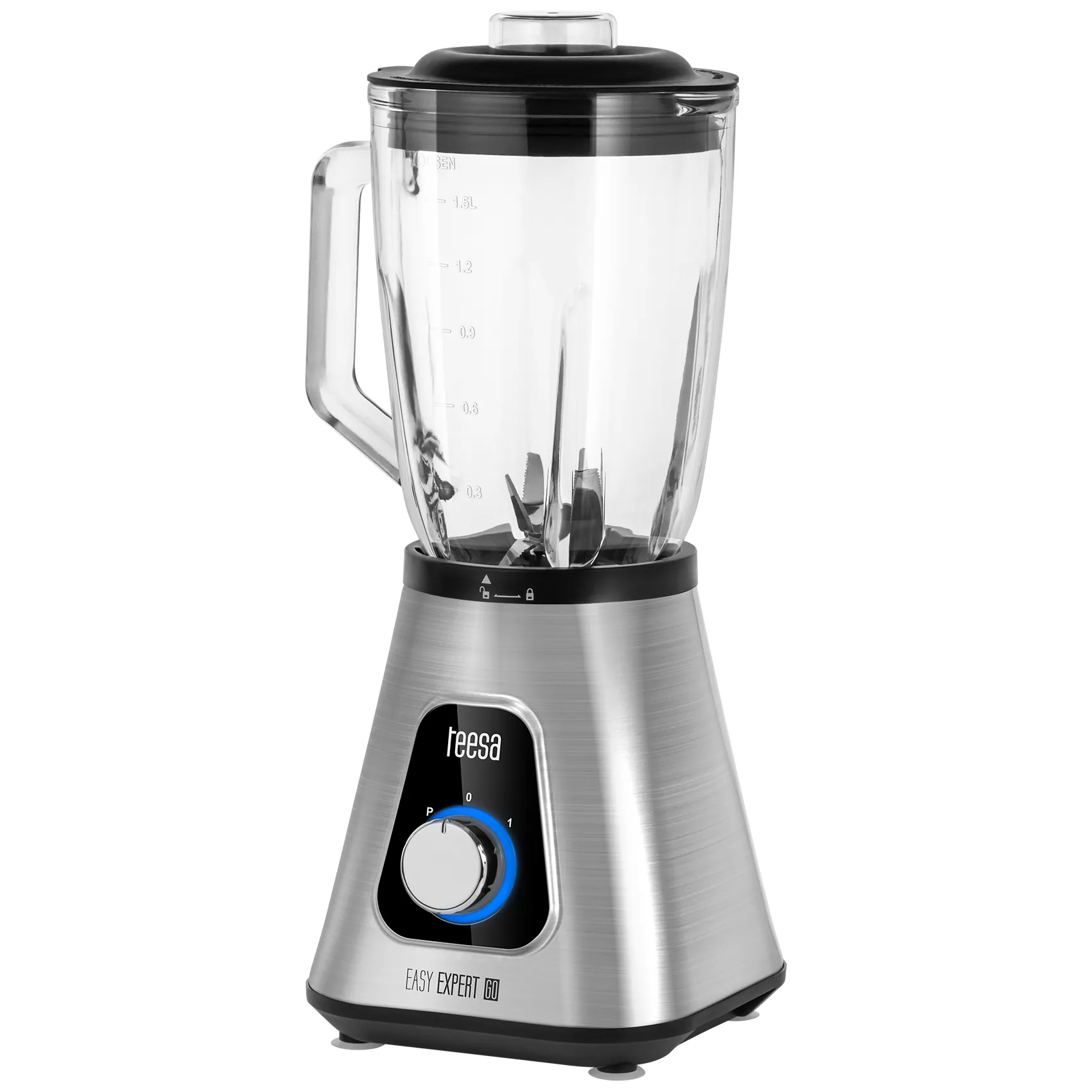 Blender kielichowy EASY EXPERT GO 1300W , szklany kielich 1,5L + kubek podróżny 600 ml - obrazek 3
