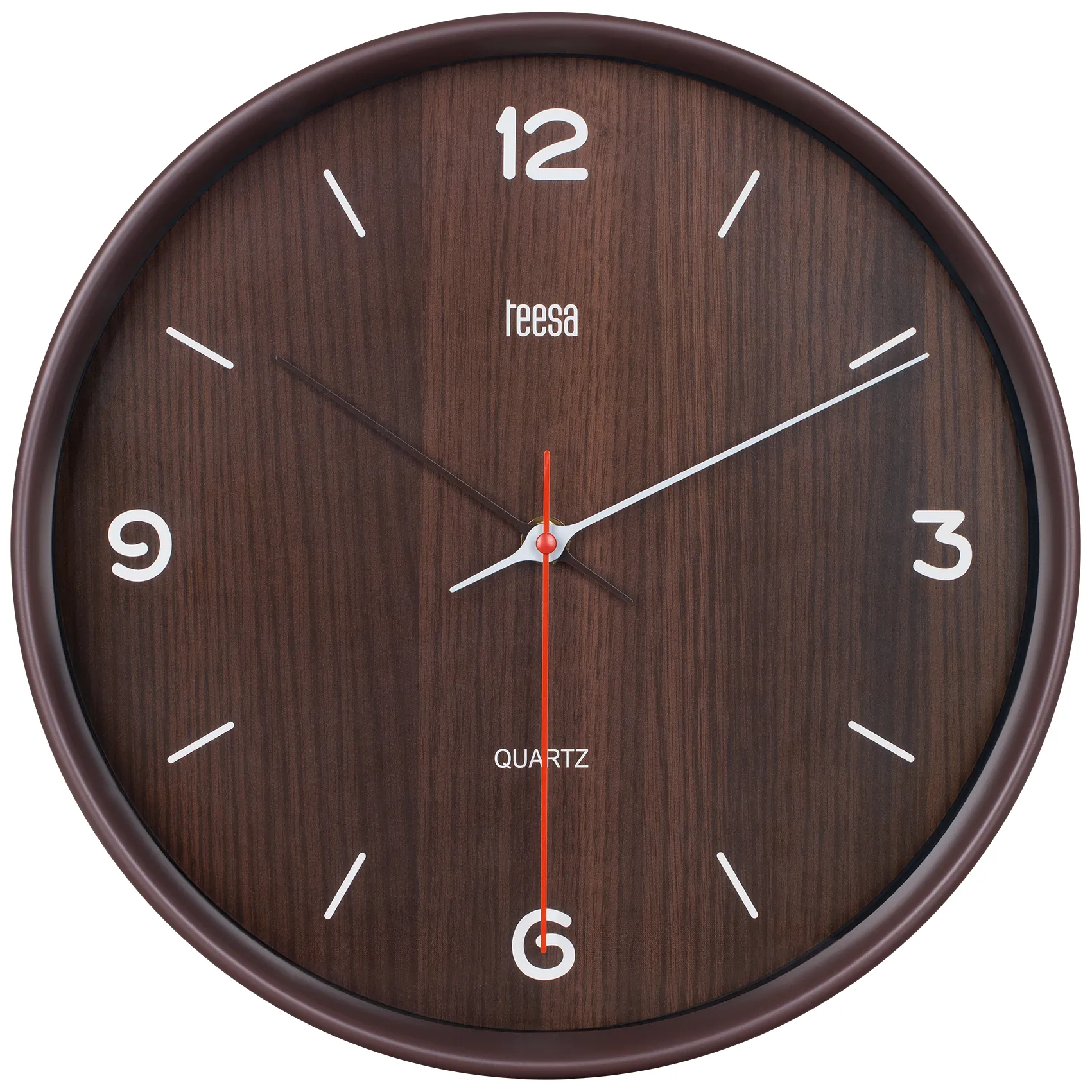 Zegar ścienny 30 cm ciemny brąz - obrazek 4