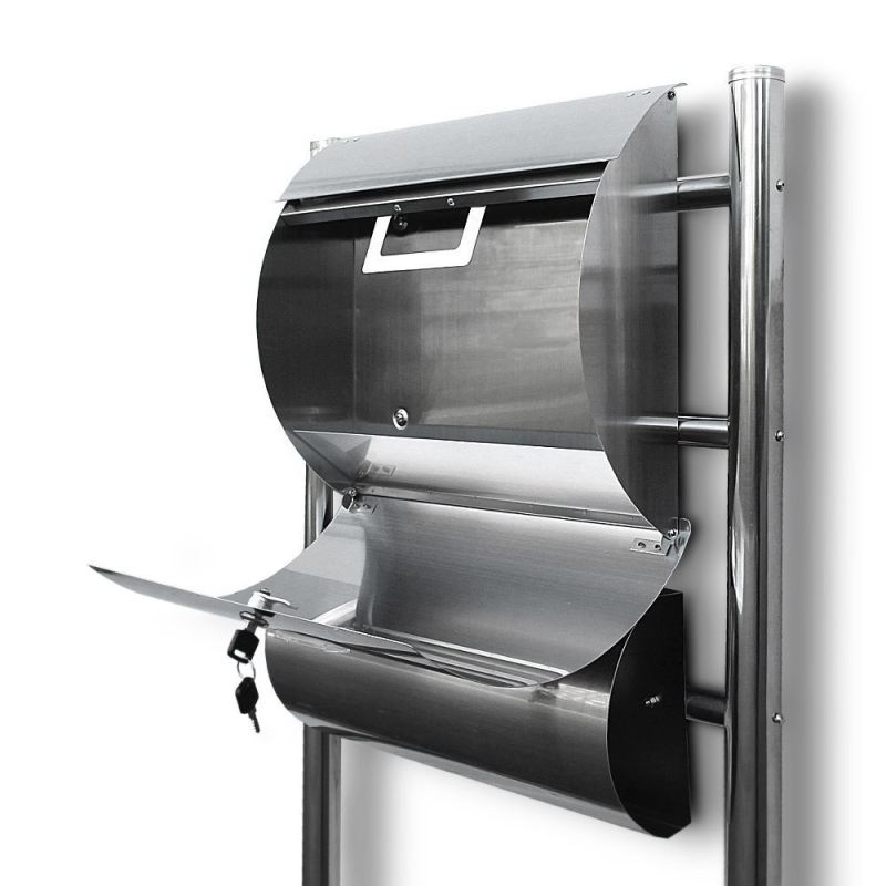 SKRZYNKA POCZTOWA NA LISTY ZE STOJAKAMI STAL INOX - obrazek 4