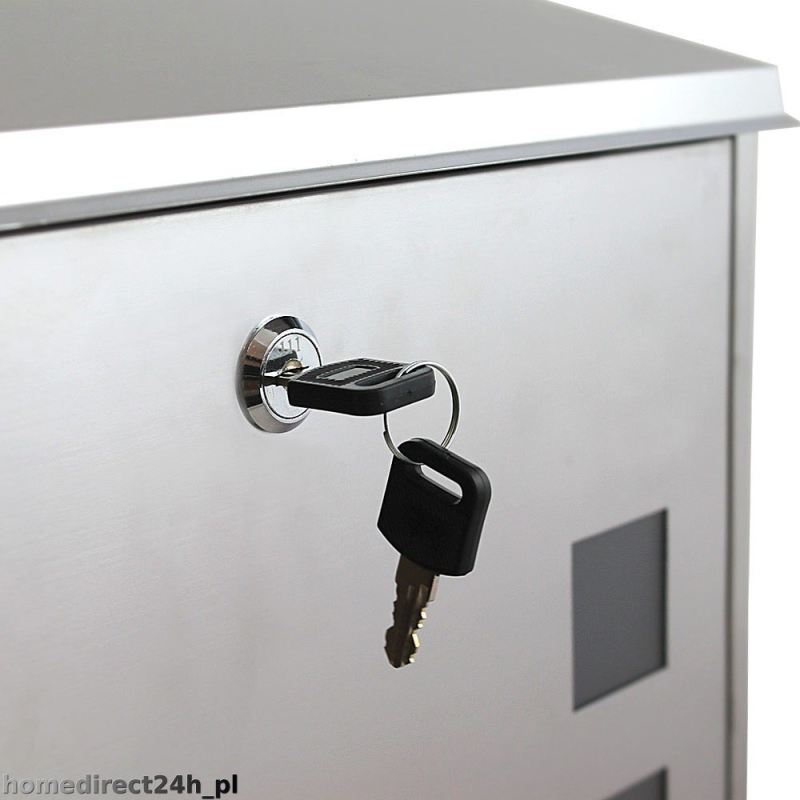 NOWOCZESNA SKRZYNKA NA LISTY STAL INOX Z GAZETNIKIEM METALICZNA SOLIDNA - obrazek 3