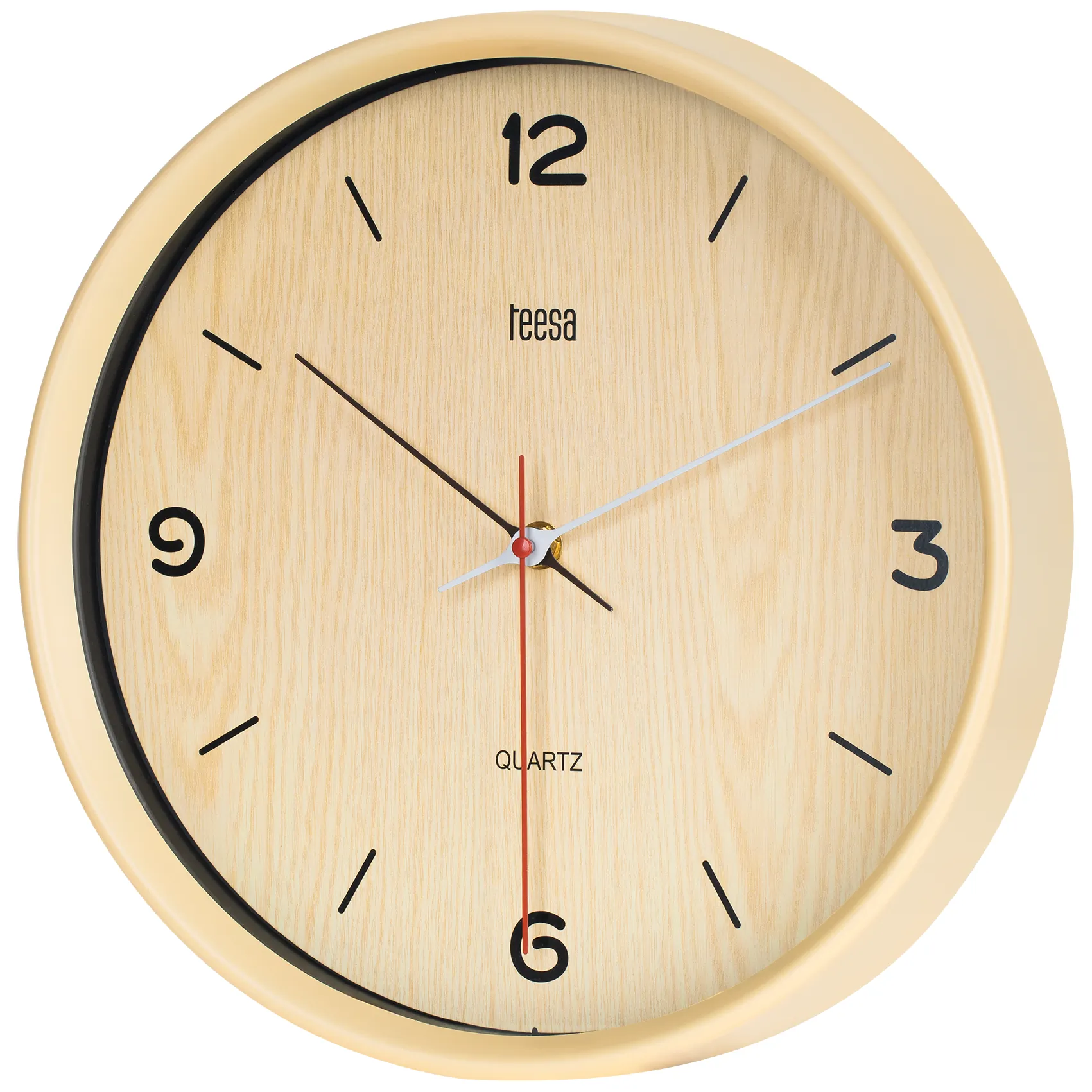 Zegar ścienny 30 cm jasny brąz - obrazek 2