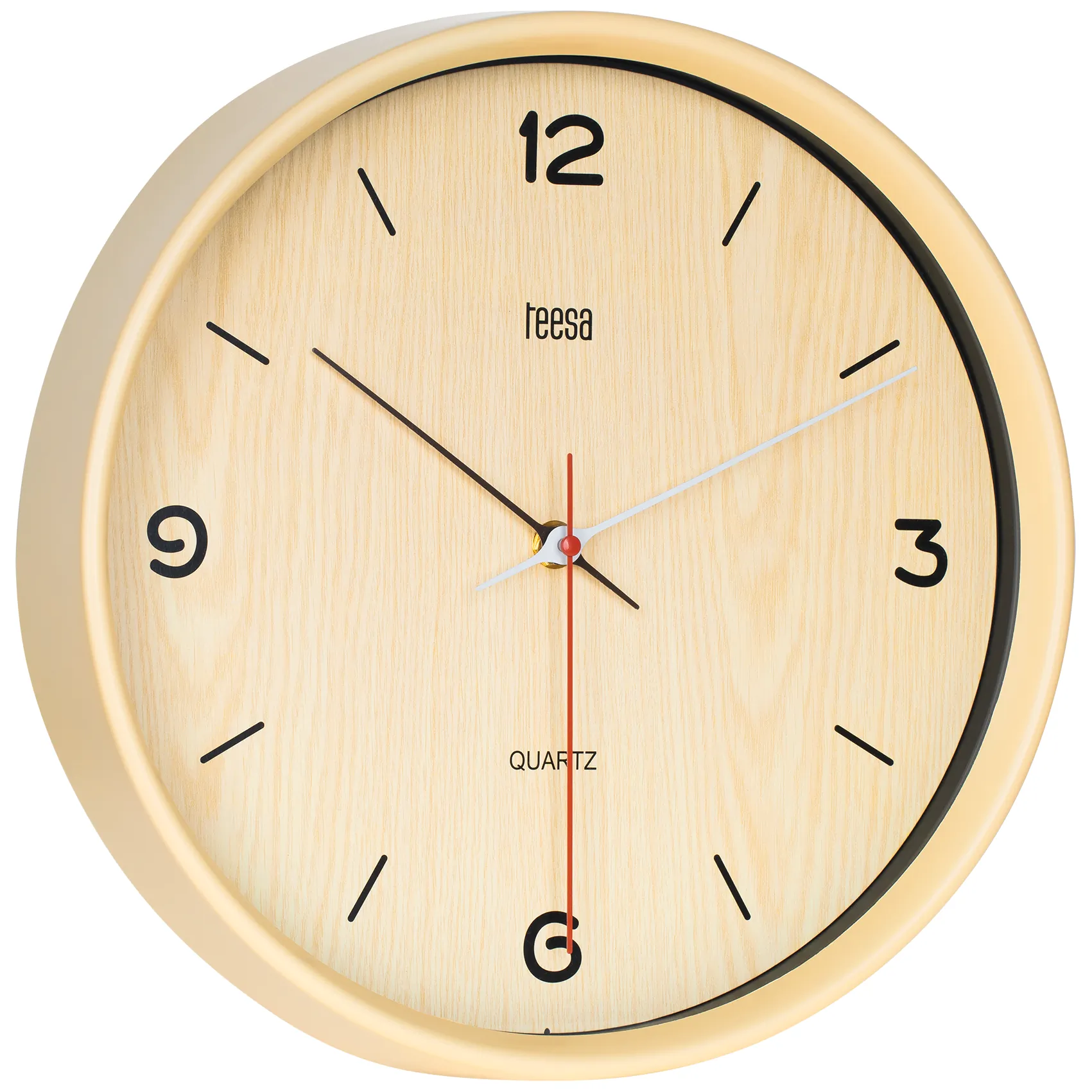 Zegar ścienny 30 cm jasny brąz - obrazek 3