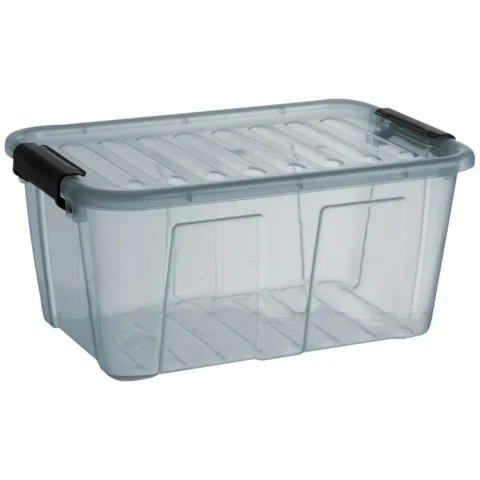 Pojemnik z pokrywą Plast Team Home Box 7,7L transparentny szary