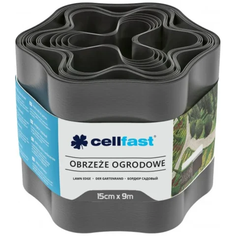 Obrzeże ogrodowe 15cm x 9m Cellfast grafitowe