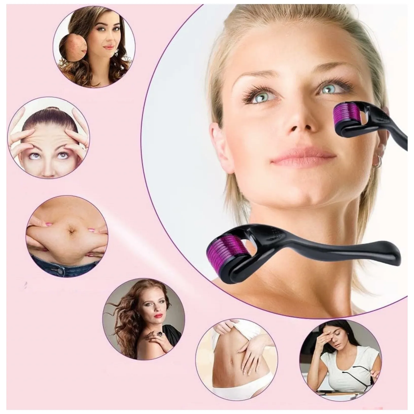 DA466 Derma roller do masażu twarzy 0,5mm - obrazek 4