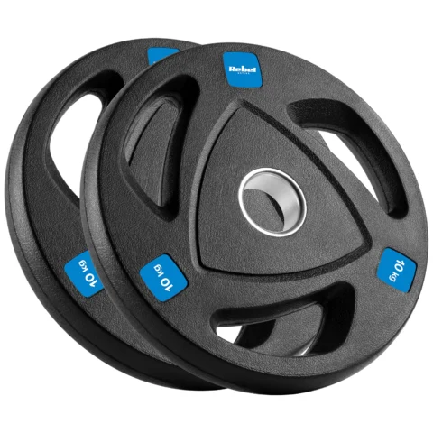 Obciążenie żeliwne olimpijskie gumowane zestaw 2x10kg, otwór 51mm , REBEL ACTIVE