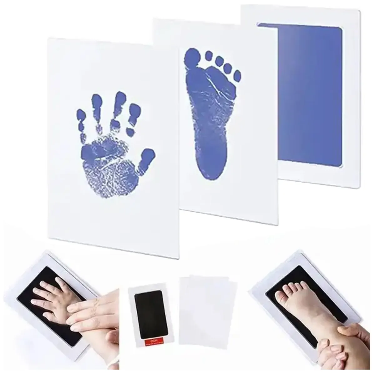 DA82A Niebrudzący odcisk rączki stópki 8x12,5 blue - obrazek 6