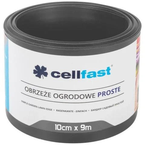 Obrzeże ogrodowe proste 10cm x 9m Cellfast grafitowe
