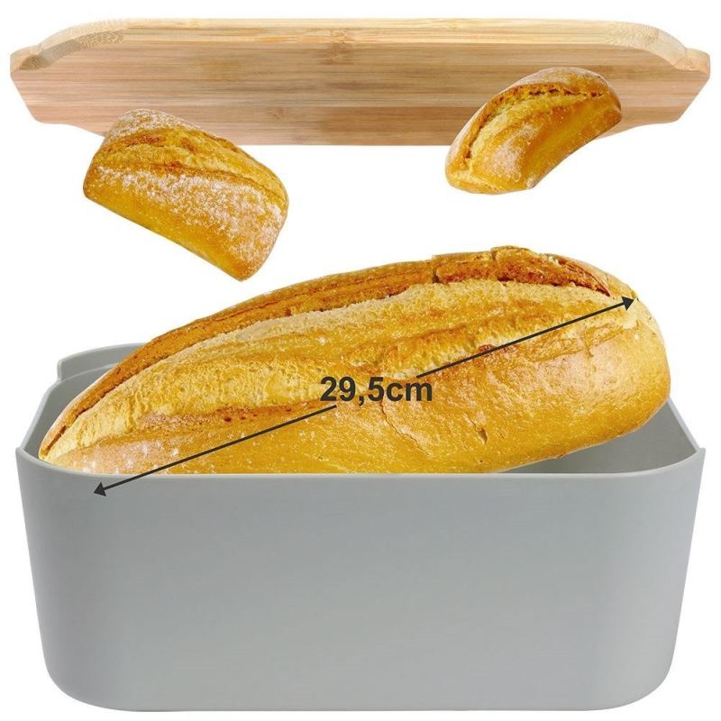 CHLEBAK Z DESKĄ BAMBUSOWĄ SZARY 259302 - obrazek 5