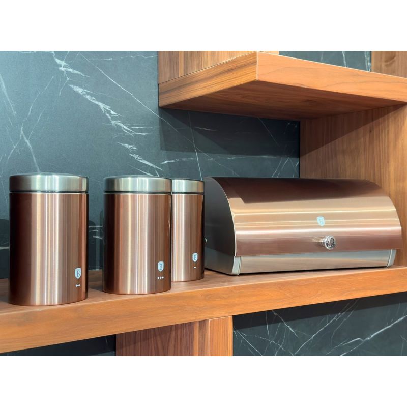 CHLEBAK Z ZESTAWEM POJEMNIKÓW BERLINGER HAUS BH-6730 ROSE GOLD - obrazek 3