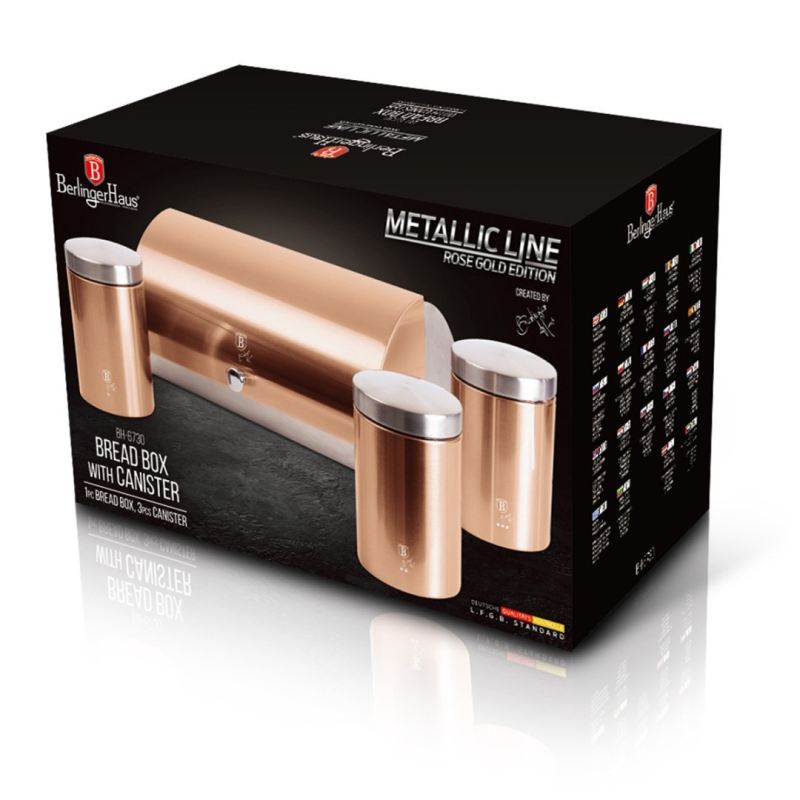 CHLEBAK Z ZESTAWEM POJEMNIKÓW BERLINGER HAUS BH-6730 ROSE GOLD - obrazek 9