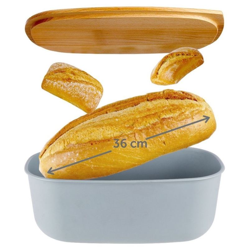 CHLEBAK Z DESKĄ BAMBUSOWĄ SZARY 259177 - obrazek 9
