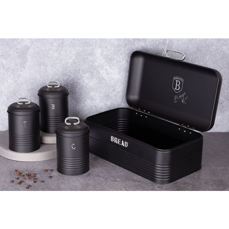 CHLEBAK Z ZESTAWEM POJEMNIKÓW BERLINGER HAUS BH-6754 BLACK SILVER - obrazek 2