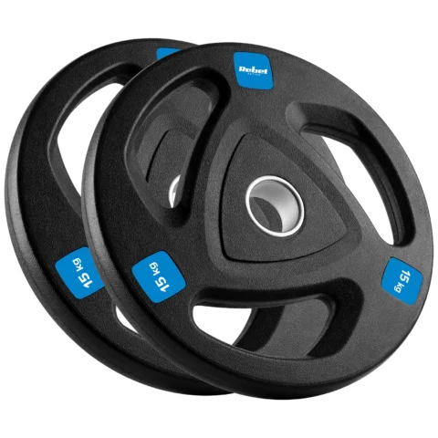 Obciążenie żeliwne olimpijskie gumowane zestaw 2x15kg, otwór 51mm , REBEL ACTIVE