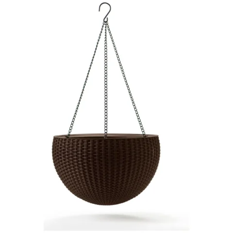 Doniczka wisząca Keter Sphere Planter brązowa