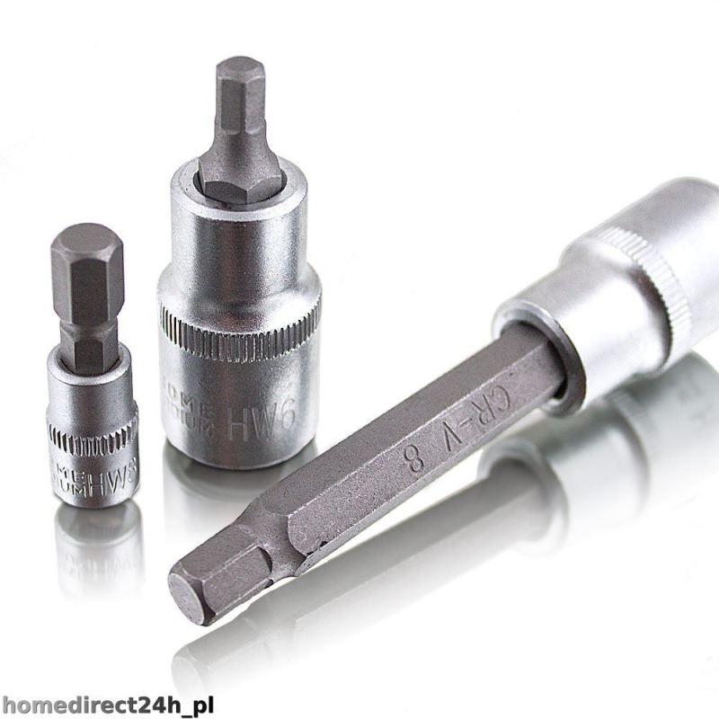 KLUCZE IMBUSOWE NASADKI 1/2" 1/4" ZESTAW - obrazek 2