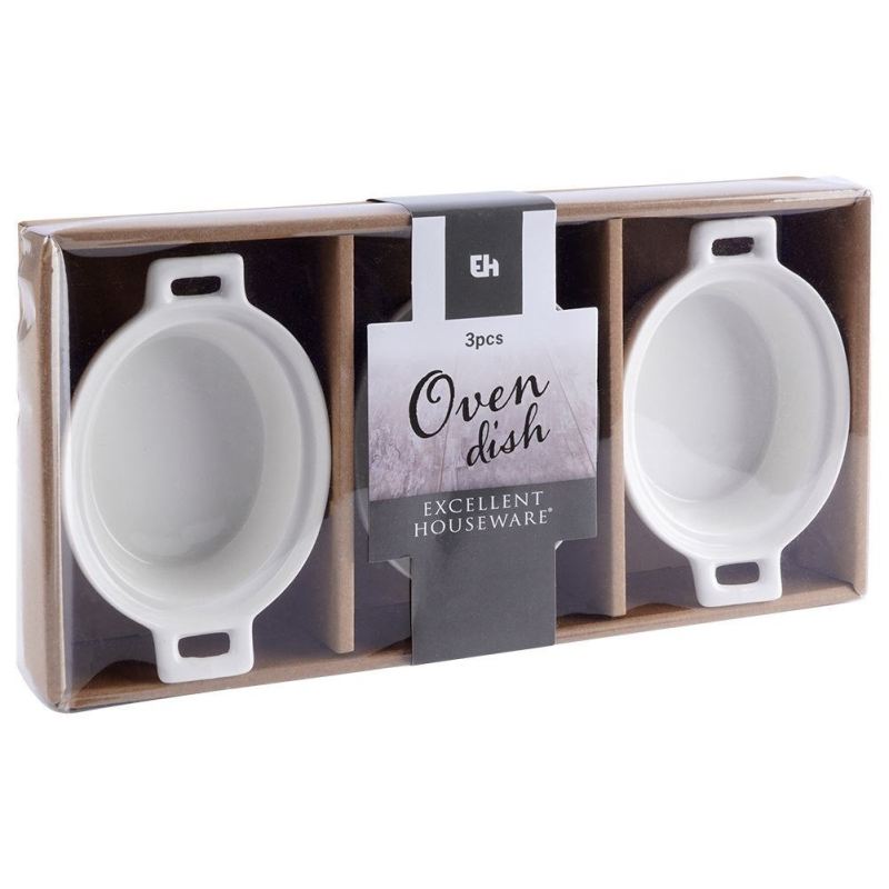 KOKILKI MISECZKI PORCELANOWE DO ZAPIEKANIA 3 szt. OWALNE - obrazek 6