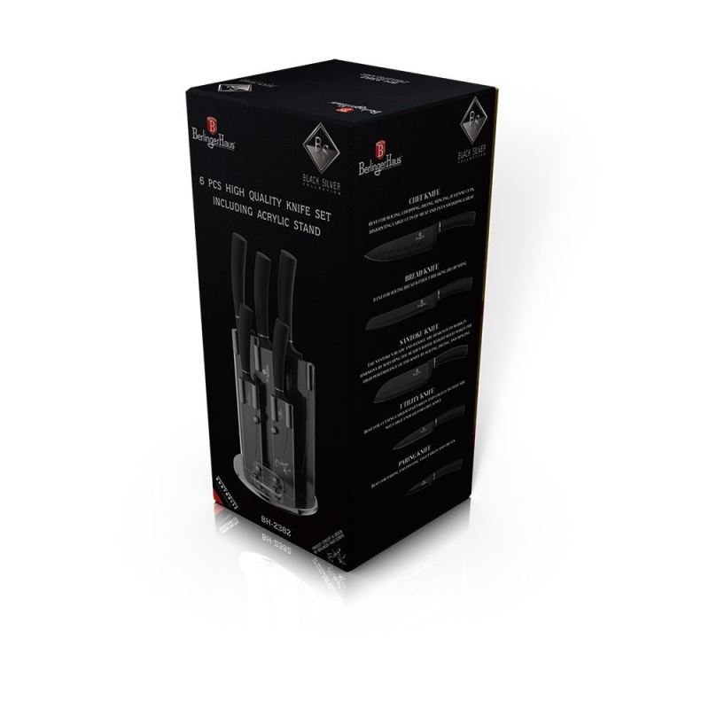 ZESTAW NOŻY GRANITOWYCH BERLINGER HAUS BH-2382 Black Silver - obrazek 3