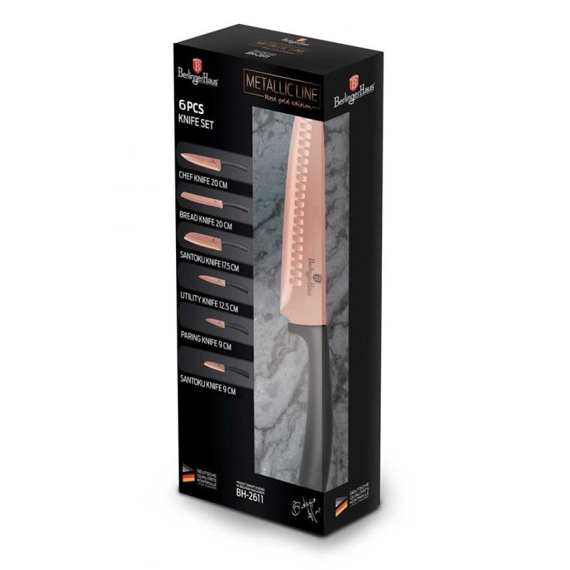 ZESTAW NOŻY KUCHENNYCH BERLINGER HAUS BH-2611 ROSE GOLD - obrazek 3
