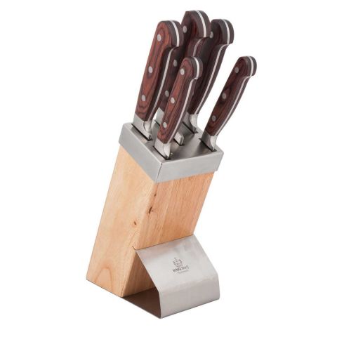 ZESTAW NOŻY KUCHENNYCH W BLOKU KINGHOFF KH-3463