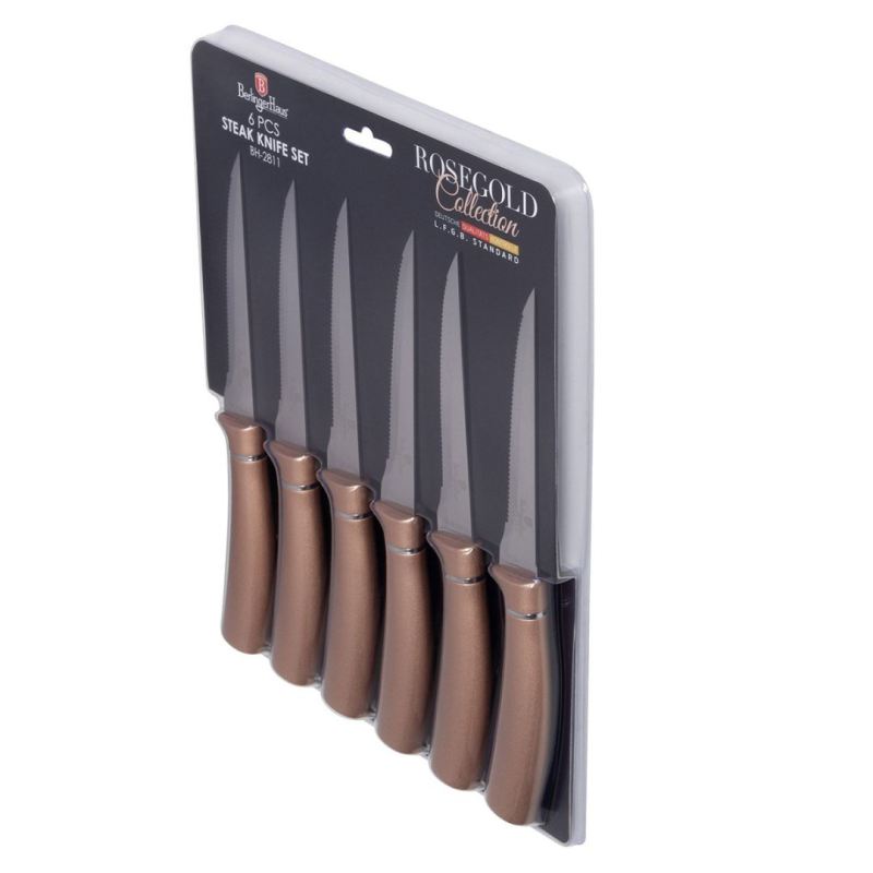 ZESTAW NOŻY DO STEKÓW 6 szt. BERLINGER HAUS BH-2811 ROSE GOLD - obrazek 2