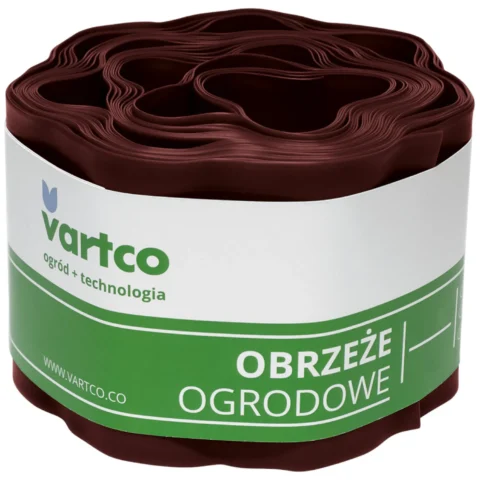 Obrzeże ogrodowe faliste 10cm x9m Vartco brązowe