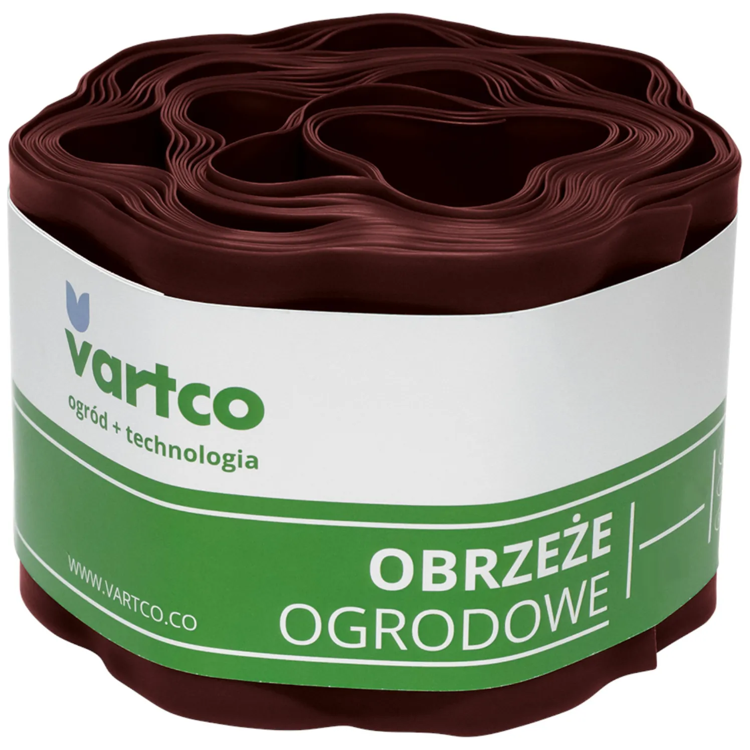 Obrzeże ogrodowe faliste 10cm x9m Vartco brązowe