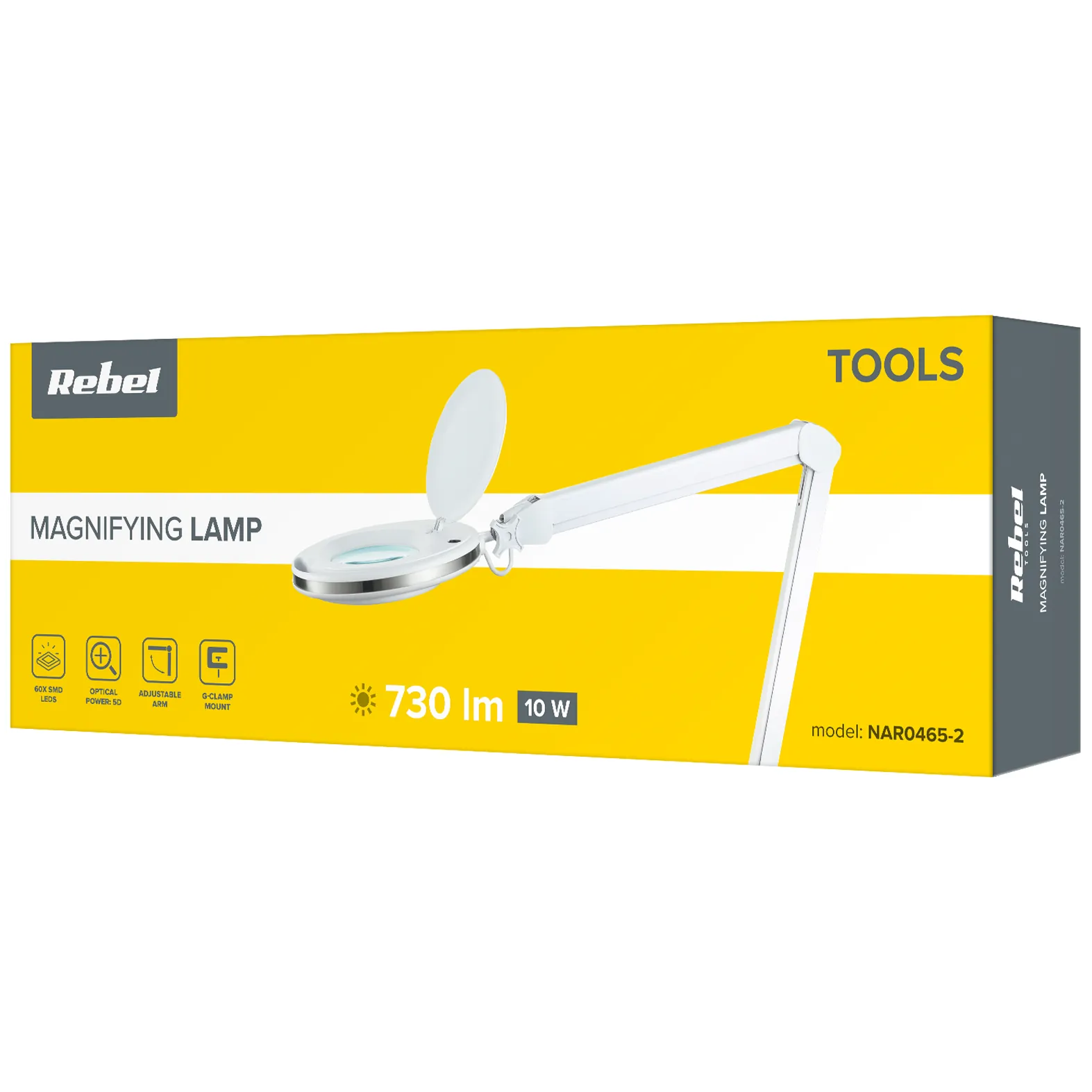Lampa warsztatowa z lupą 10W, 6500K - obrazek 4