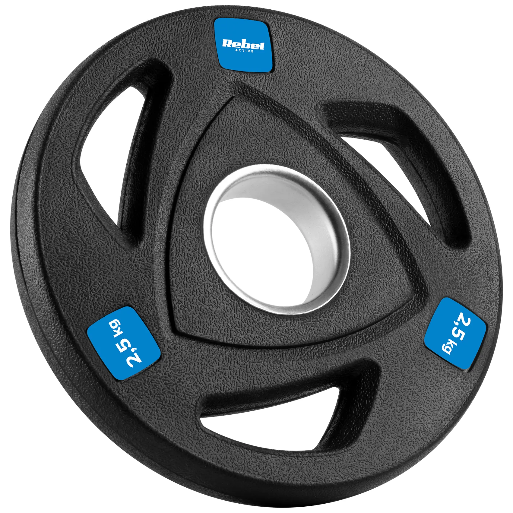 Obciążenie żeliwne olimpijskie gumowane zestaw 30kg ( 8x1.25kg + 4x2.5kg + 2x5kg ), otwór 51mm , REBEL ACTIVE - obrazek 7