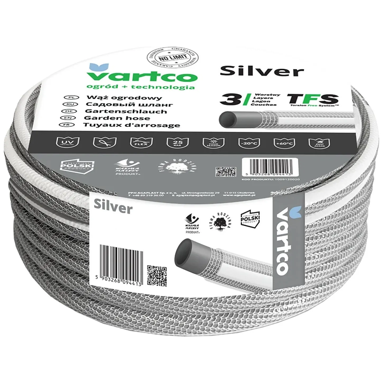 Wąż ogrodowy Vartco Silver TFS 3/4" 30m