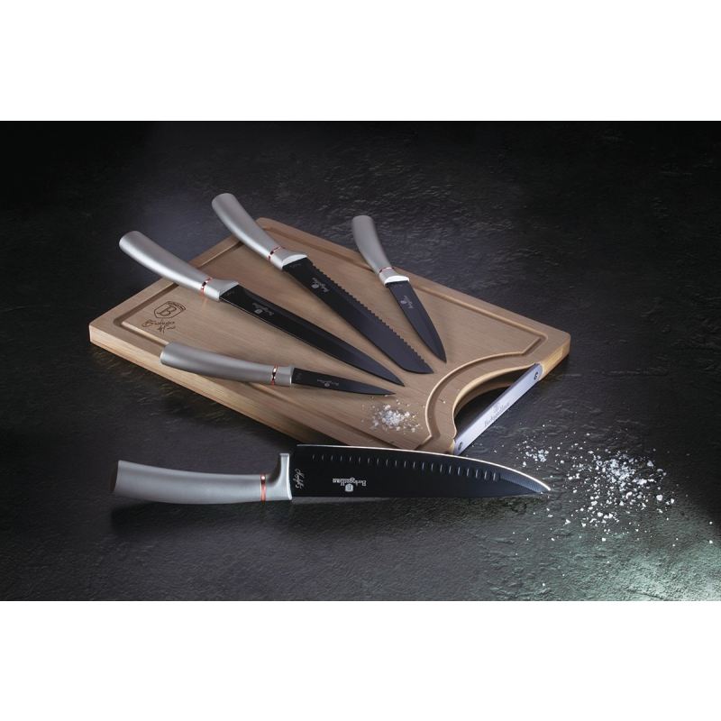 ZESTAW 5 NOŻY KUCHENNYCH Z DESKĄ BERLINGER HAUS BH-2556 - obrazek 3
