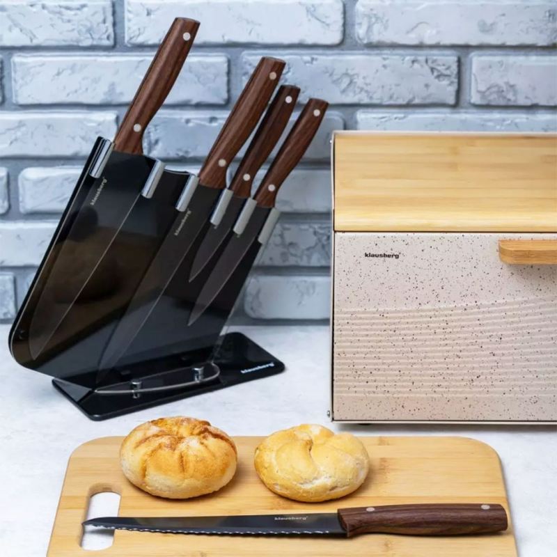 ZESTAW 5 KUCHENNYCH NOŻY W STOJAKU KLAUSBERG KB-7616 - obrazek 2
