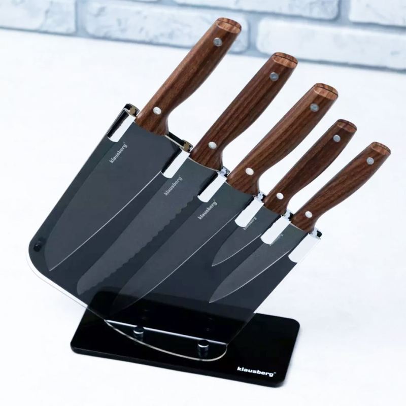 ZESTAW 5 KUCHENNYCH NOŻY W STOJAKU KLAUSBERG KB-7616 - obrazek 3