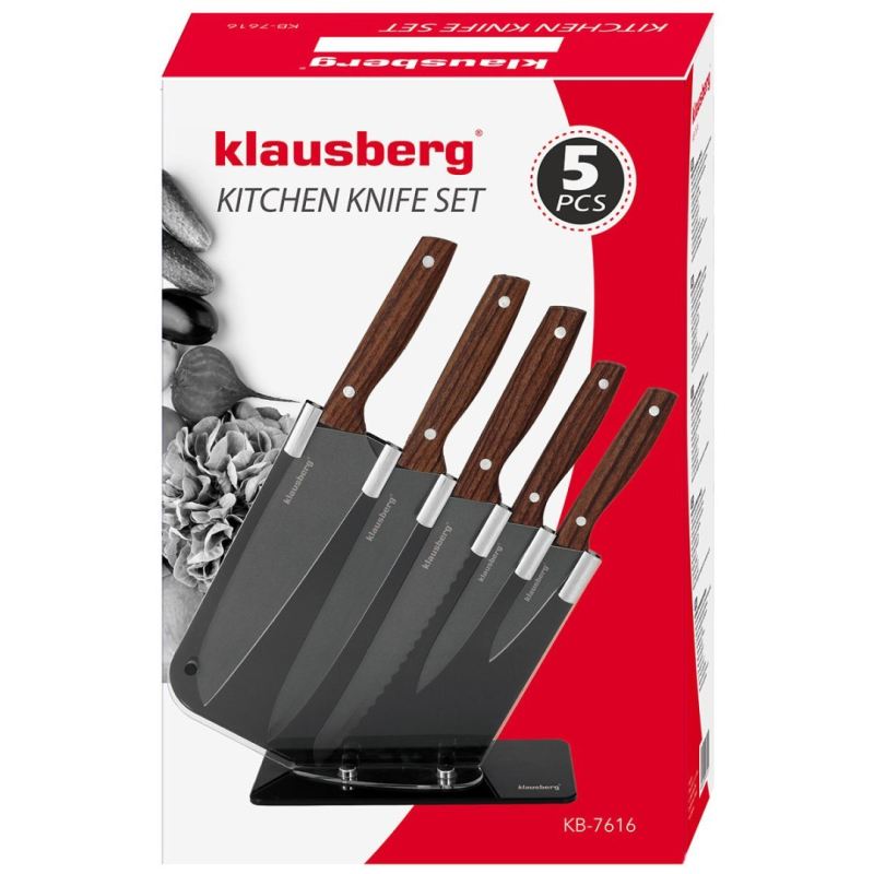 ZESTAW 5 KUCHENNYCH NOŻY W STOJAKU KLAUSBERG KB-7616 - obrazek 4