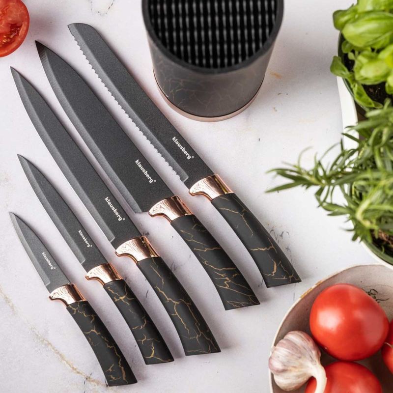 ZESTAW 5 NOŻY KUCHENNYCH W STOJAKU KLAUSBERG KB-7799 - obrazek 3