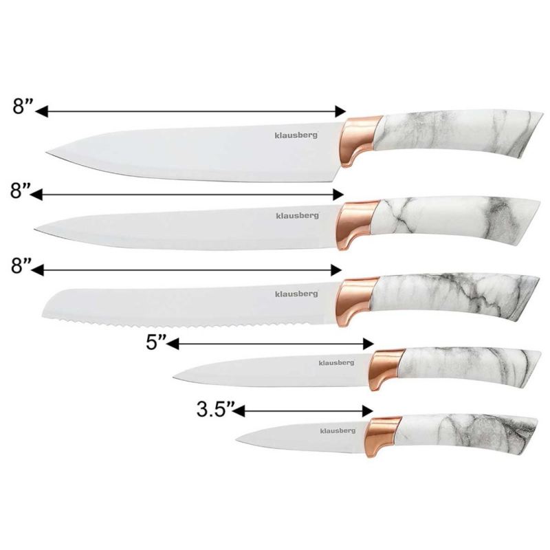 ZESTAW 5 NOŻY KUCHENNYCH W STOJAKU KLAUSBERG KB-7800 - obrazek 3
