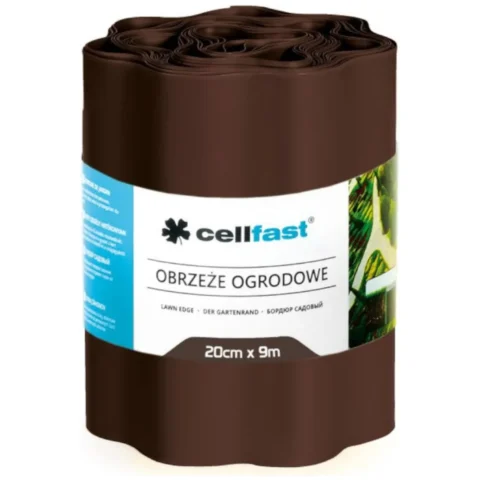 Obrzeże ogrodowe faliste 20cm x 9m Cellfast brązowe