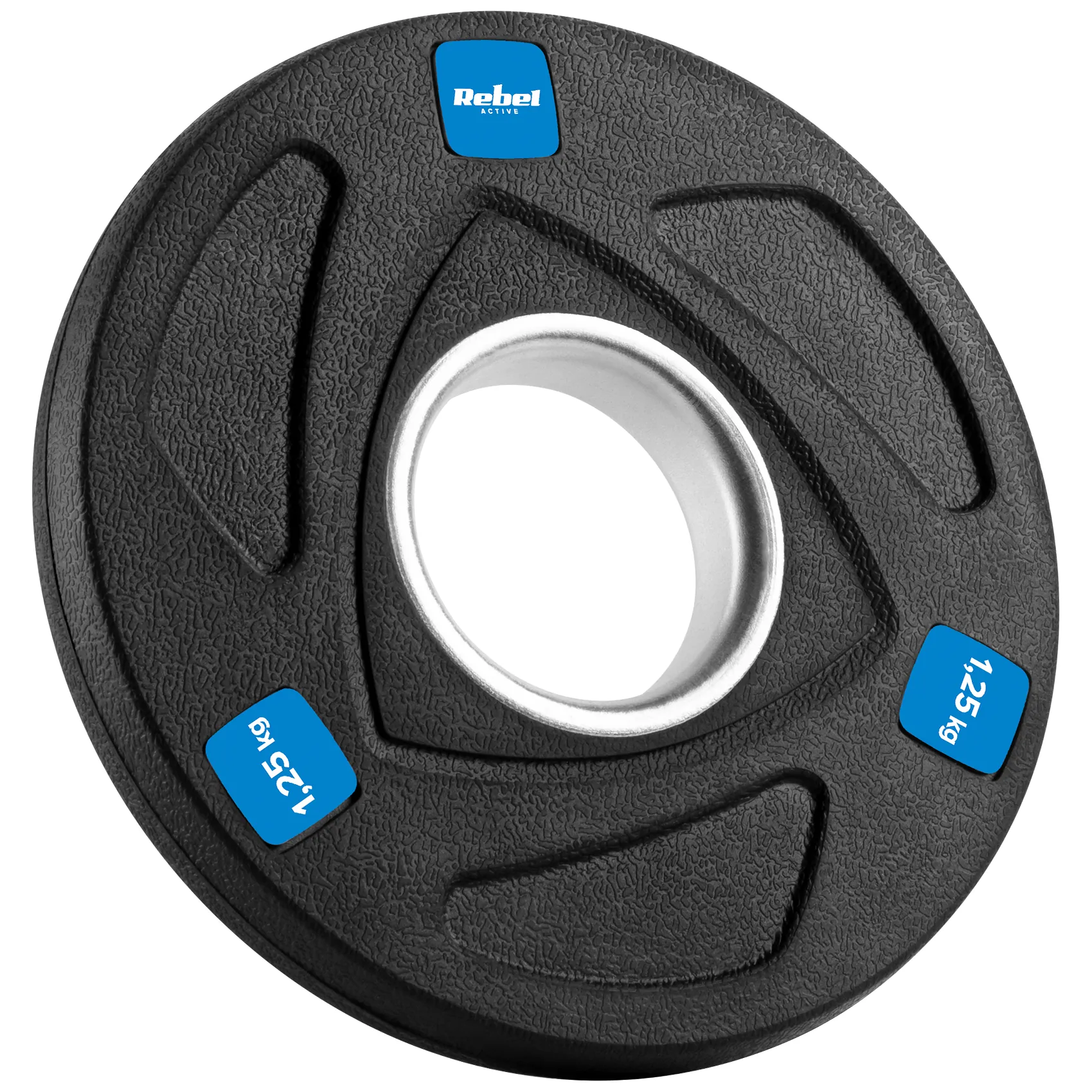 Obciążenie żeliwne olimpijskie gumowane zestaw 4x1.25kg, otwór 51mm , REBEL ACTIVE - obrazek 3