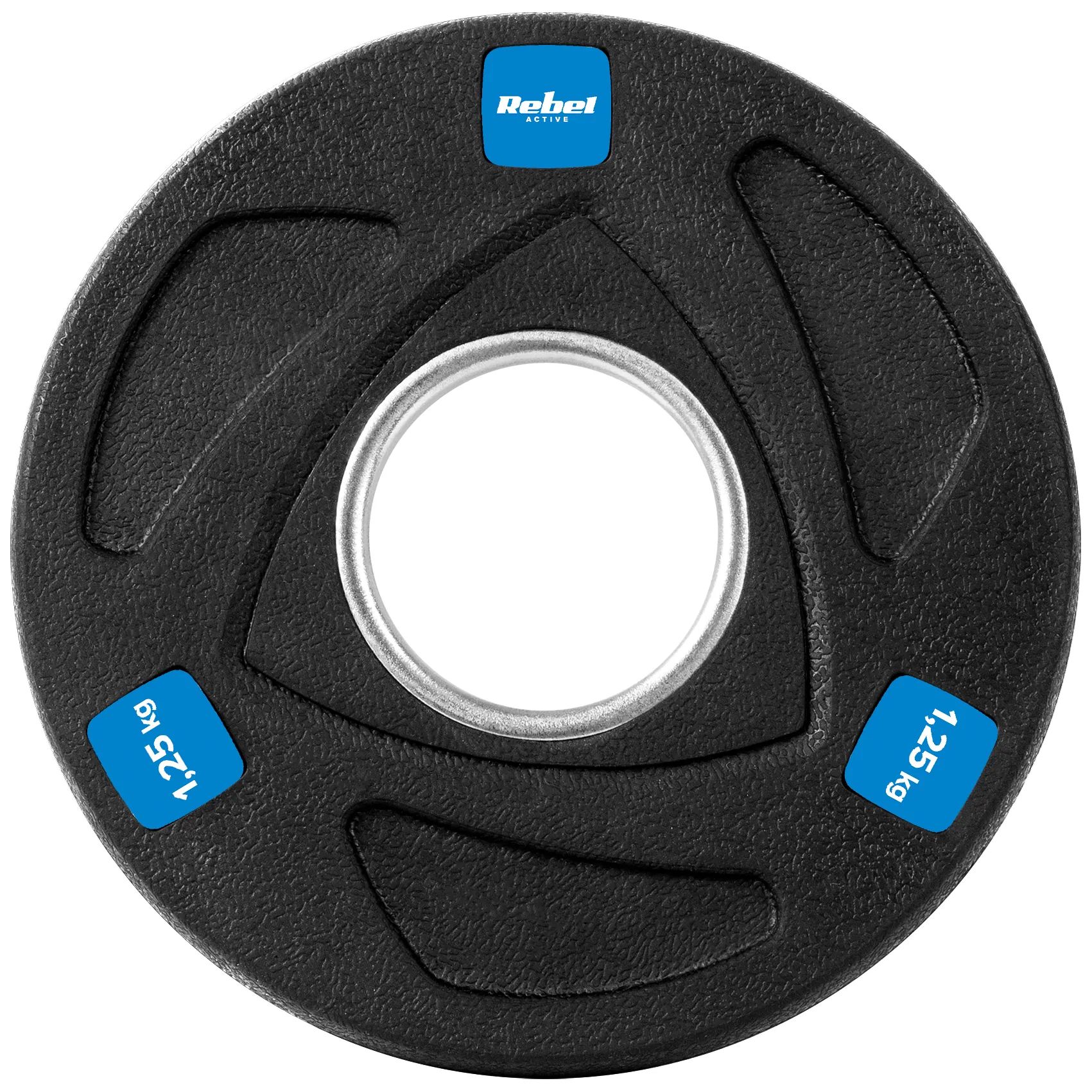 Obciążenie żeliwne olimpijskie gumowane zestaw 4x1.25kg, otwór 51mm , REBEL ACTIVE - obrazek 4