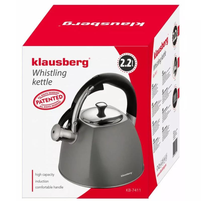 CZAJNIK Z GWIZDKIEM KLAUSBERG 2,2L KB-7411 - obrazek 6