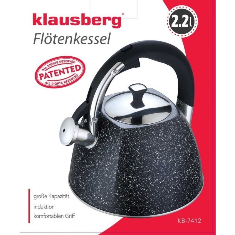 CZAJNIK Z GWIZDKIEM KLAUSBERG 2,2L KB-7412 - obrazek 3