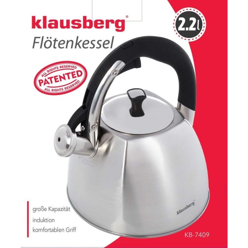 CZAJNIK Z GWIZDKIEM KLAUSBERG 2,2L KB-7409 - obrazek 4
