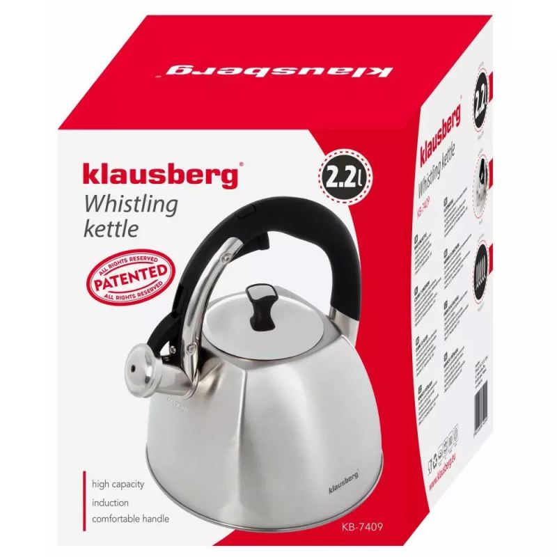 CZAJNIK Z GWIZDKIEM KLAUSBERG 2,2L KB-7409 - obrazek 7