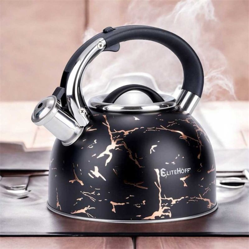 CZAJNIK Z GWIZDKIEM 3L GLAMOUR BLACK GOLD E-5155 - obrazek 7