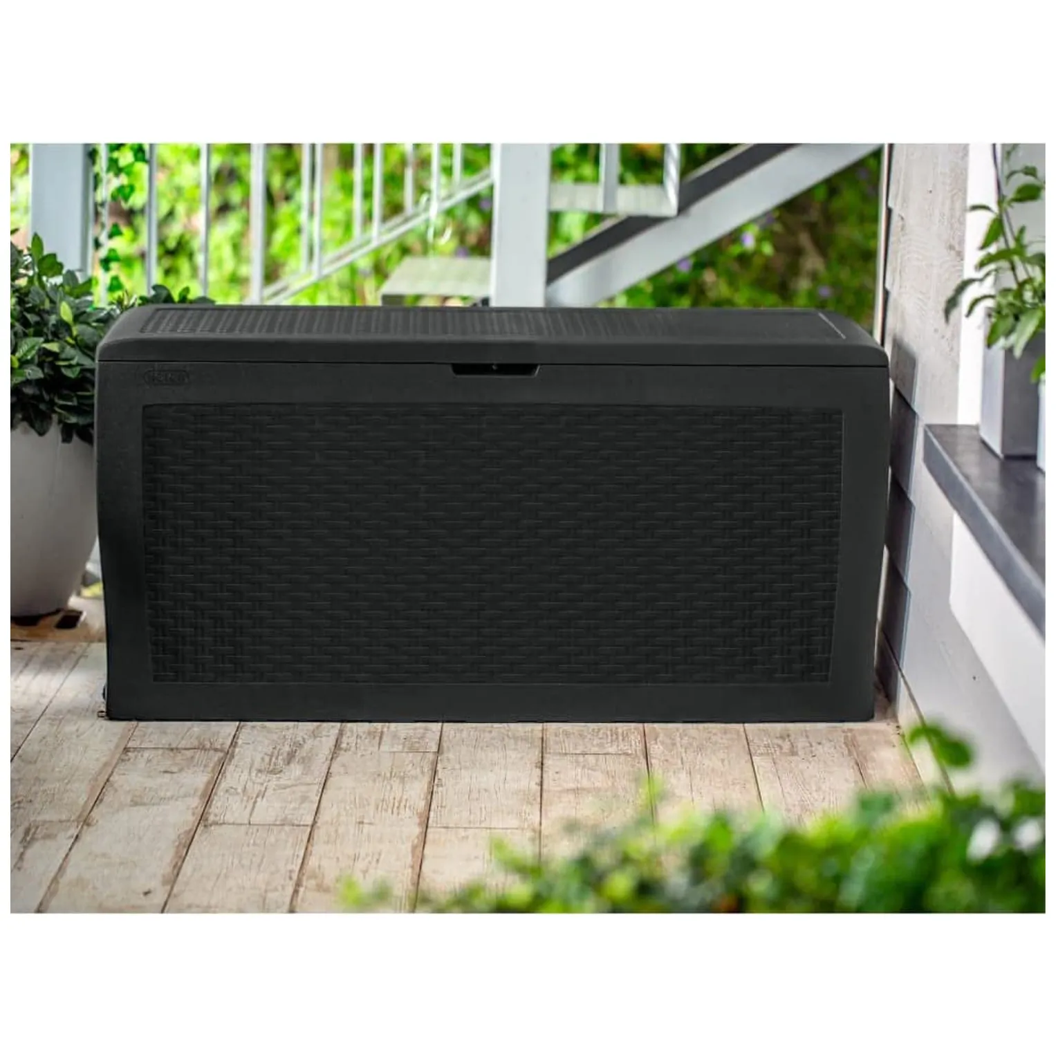 Skrzynia ogrodowa Keter Samoa Rattan 270L antracyt - obrazek 6