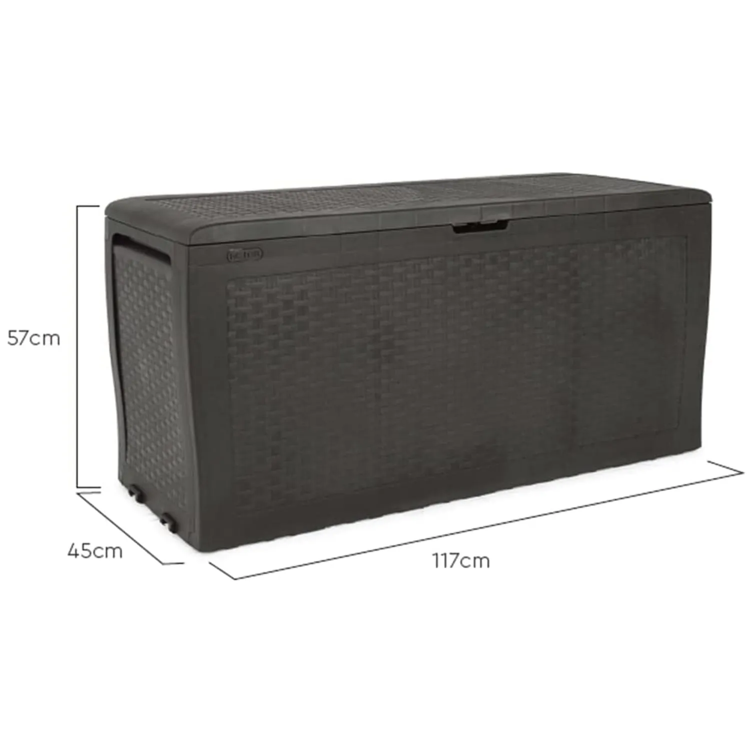 Skrzynia ogrodowa Keter Samoa Rattan 270L antracyt - obrazek 8